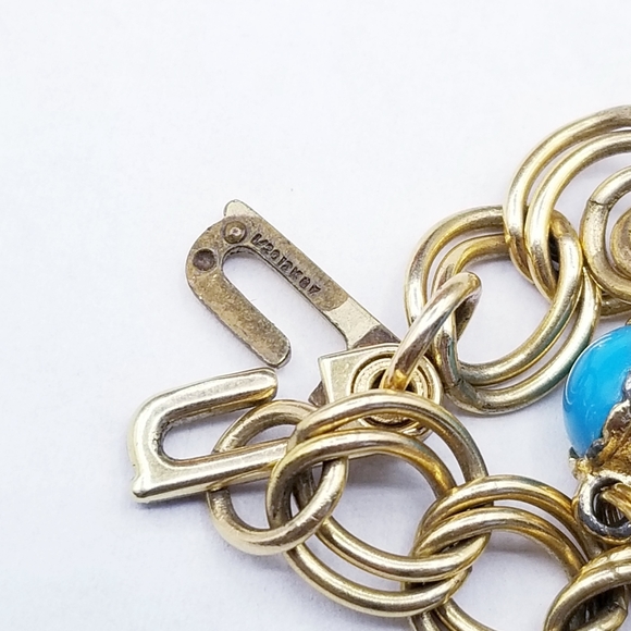 Vintage 12k Gold Filled Charm Bracelet - Picture 9 of 12